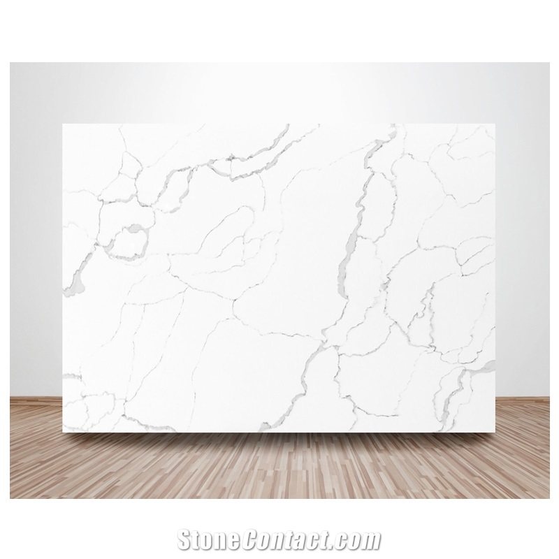 Artificial Stone Slab White Engineered Quartz