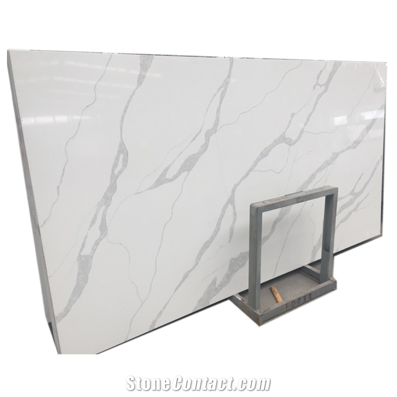 Artificial Stone Slab White Engineered Quartz