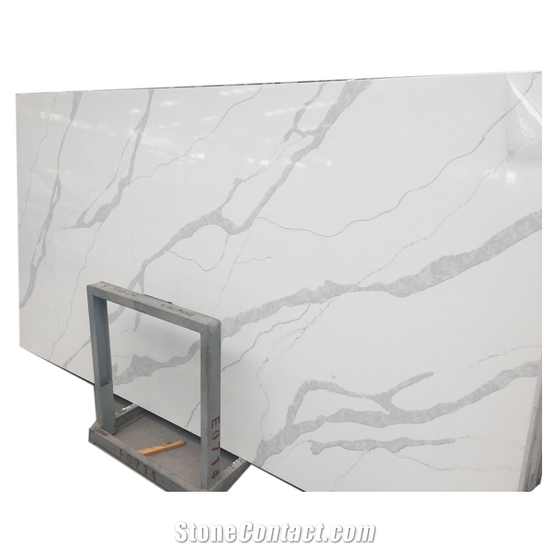 Artificial Stone Slab White Engineered Quartz