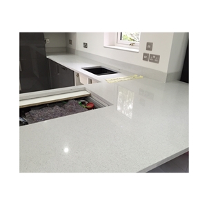 China Sparkle White Crystal Quartz Countertop