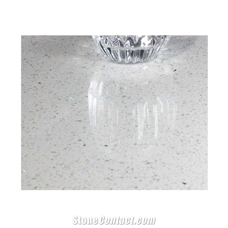 China Sparkle White Crystal Quartz Countertop