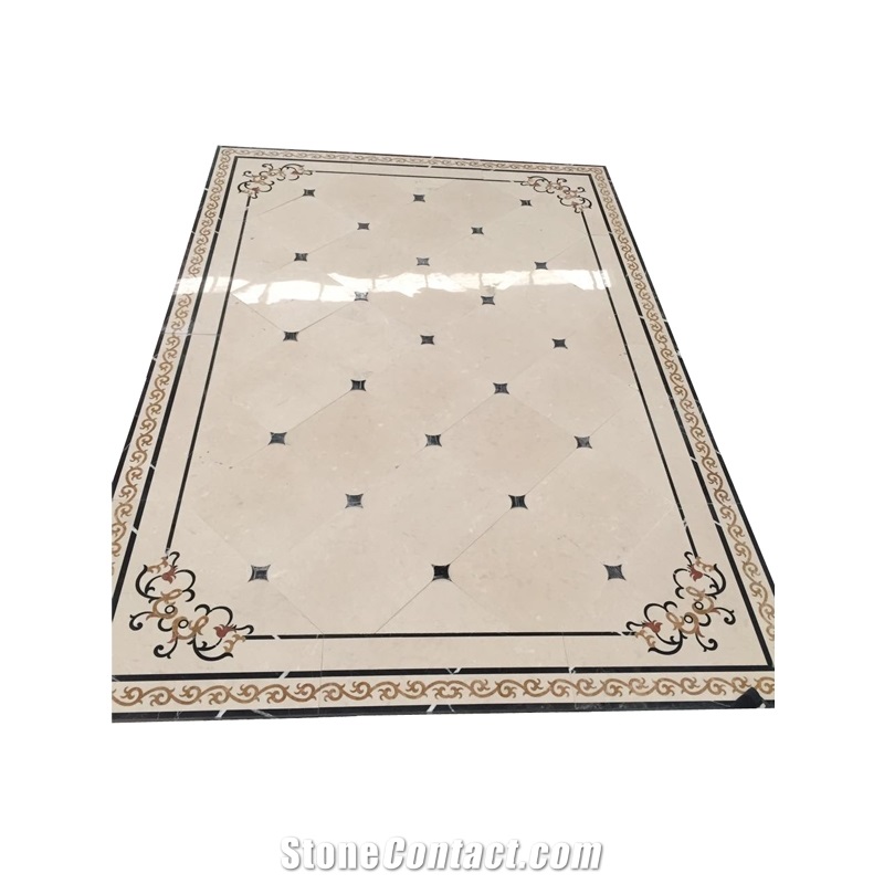 Medallion Tile Floor Lobby Water Jet Marble