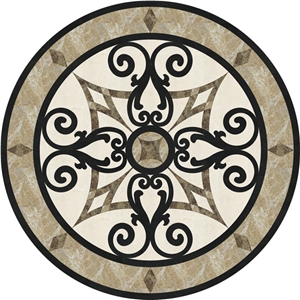 Medallion Tile Floor Lobby Water Jet Marble