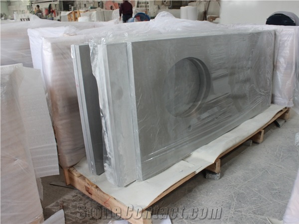 Grey Quartz Bathroom Top Bath Vanity Countertop