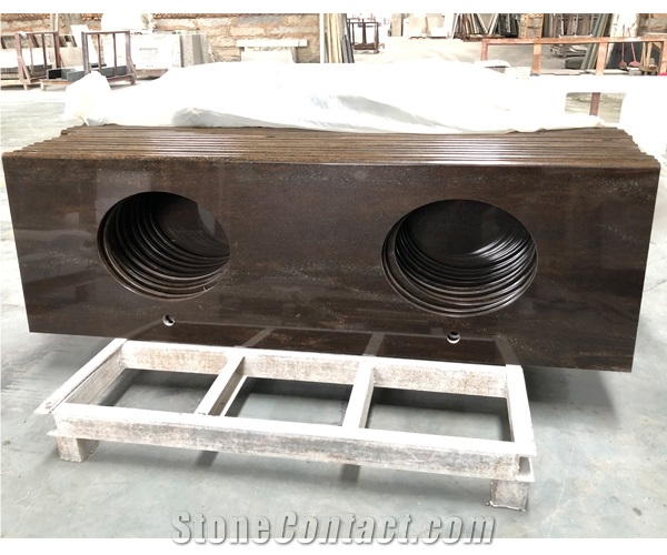 Quicksand Brown Granite Bath Top