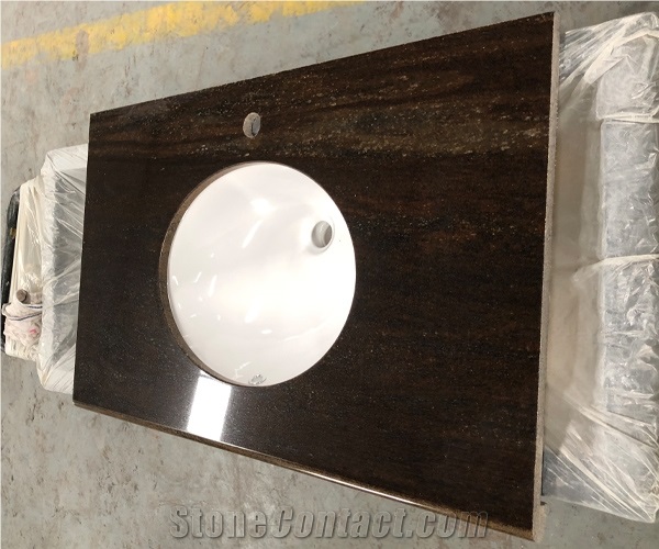 Quicksand Brown Granite Bath Top