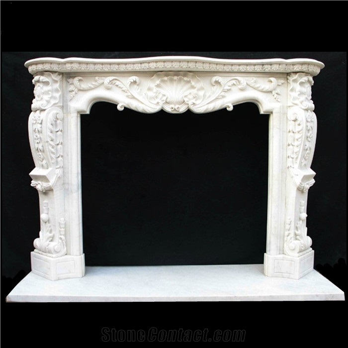 Indoor Decoration Natural Marble Fireplace Mantel