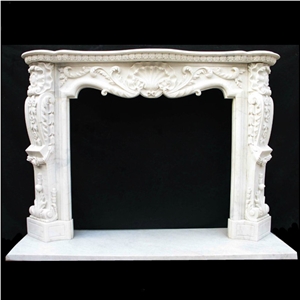 Indoor Decoration Natural Marble Fireplace Mantel