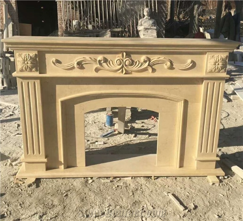 Indoor Decoration Natural Marble Fireplace Mantel