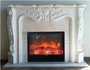 Indoor Decoration Natural Marble Fireplace Mantel