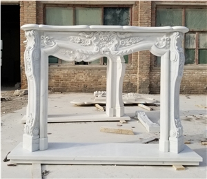 Indoor Decoration Natural Marble Fireplace Mantel