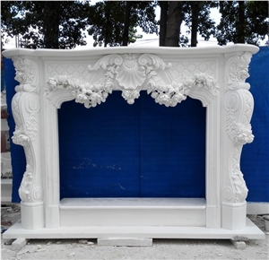 Indoor Decoration Natural Marble Fireplace Mantel