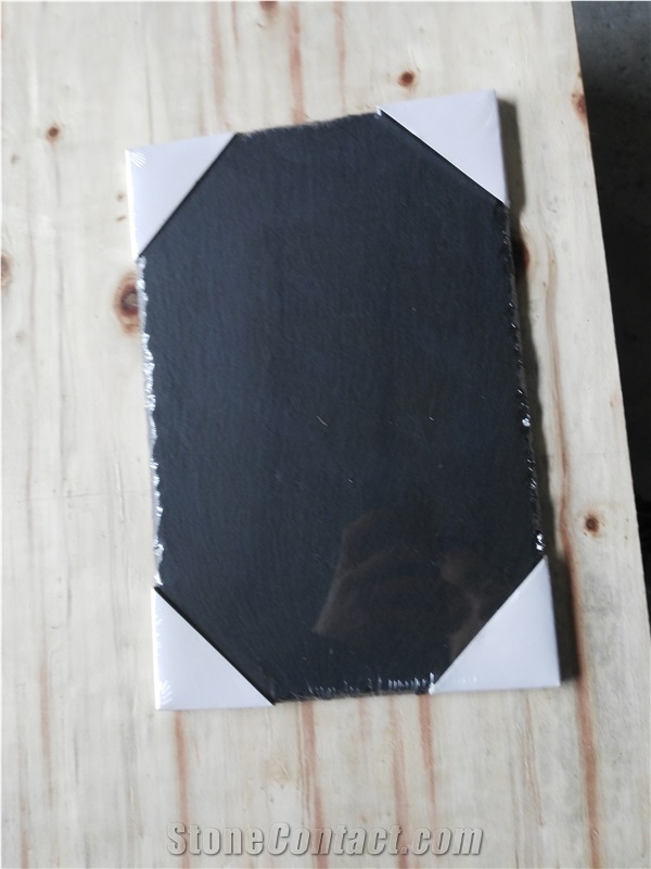Round Black Slate Cheese Board