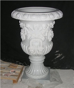 Wholesale Garden Decorative Marble Flowerpot