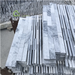 Cloudy Grey Quartzite Thin Stone Veneer