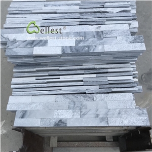 Cloudy Grey Quartzite Thin Stone Veneer