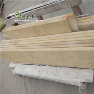 Outdoor Floor Covering Gold Travertine Treads