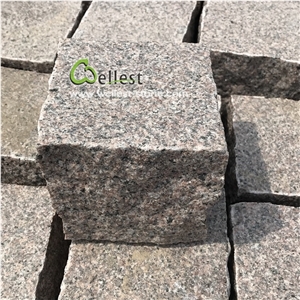 Pink Granite Setts Driveway Paving Stone