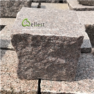 Pink Granite Setts Driveway Paving Stone