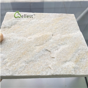 Split Beige Quartzite Wall Cladding Stone Tiles