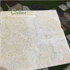 Split Beige Quartzite Wall Cladding Stone Tiles