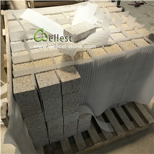 Yellow Beige Bush Hammered Driveway Granite Setts