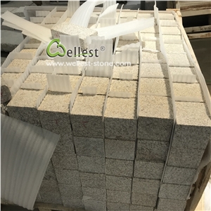 Yellow Beige Bush Hammered Driveway Granite Setts