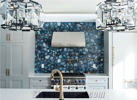 Furniture Gemstone Agate Kitchen Backsplash Tiles Wall