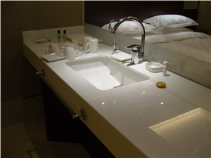 High Gloss Artifical Stone Basin/Pure White