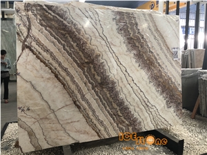 Rainbow Red Dragon Onyx slabs & tiles bookmatch