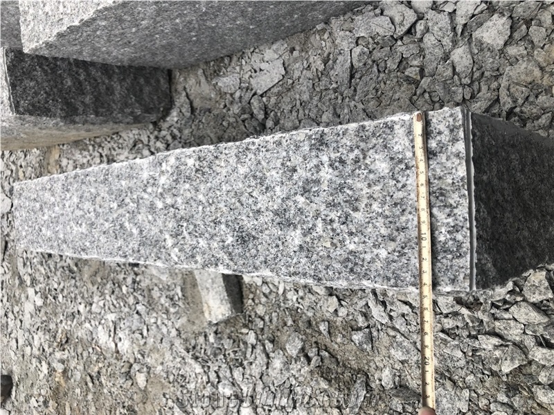 G603 New Grey Granite Picked Cleft Kerbstone