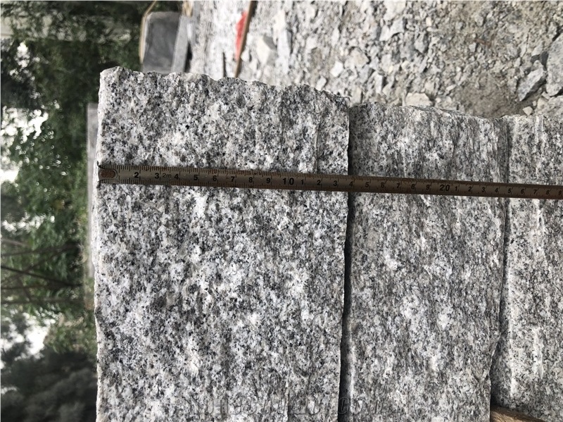 G603 New Grey Granite Picked Cleft Kerbstone