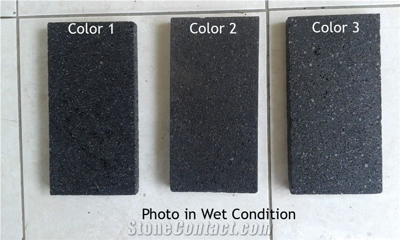 Black Basalt Volcanic Lava Stone Pool Tiles