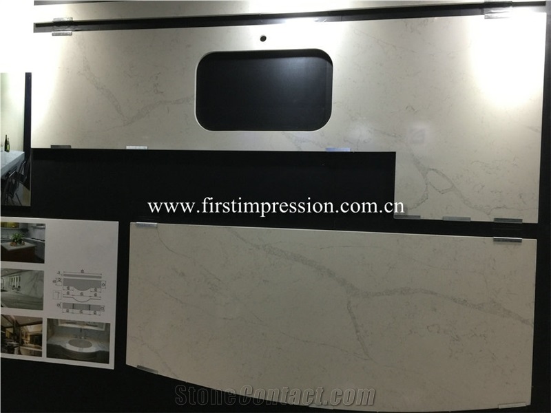 Hot Bianco Calacatta Artificial Stone Countertop