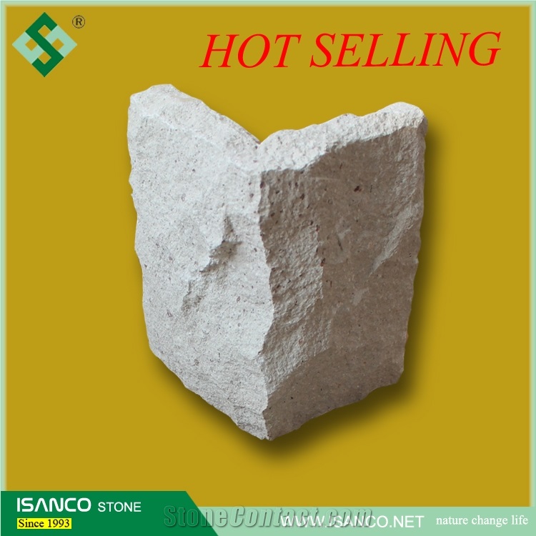 Beige Limestone Split Wallstone for Sale