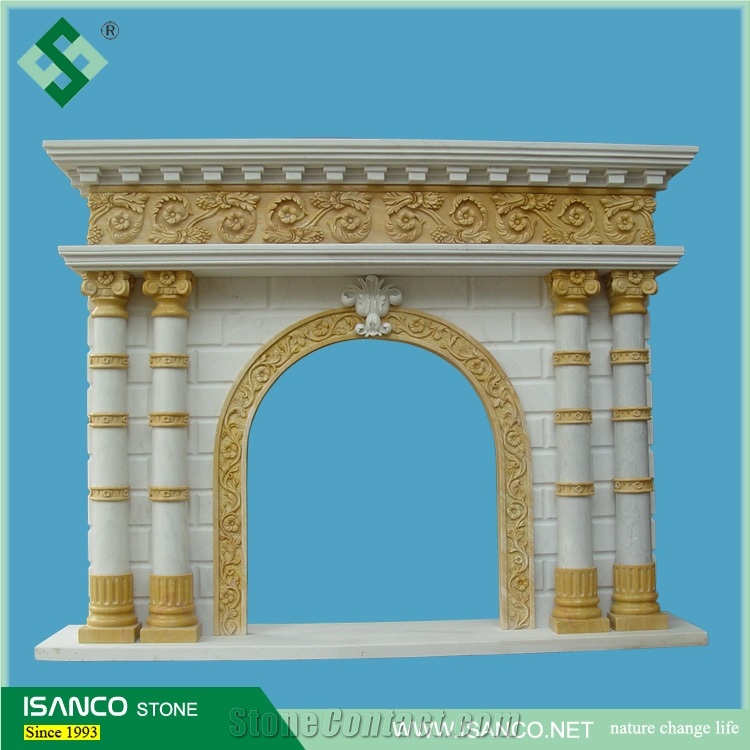 White Marble Fireplace