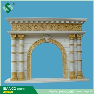 White Marble Fireplace
