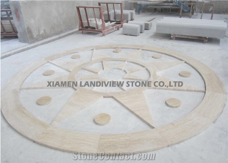 Light Travertine Floor Pattern Tiles