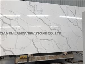 White Quartz Calacatta Slab