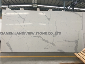White Quartz Calacatta Slab