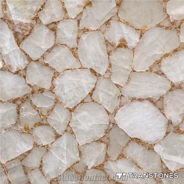 Agate Translucent Natural Stone for Decors