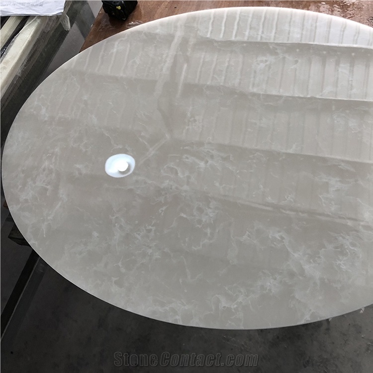 Alabaster Sheet Faux Stone Panel for Table Top
