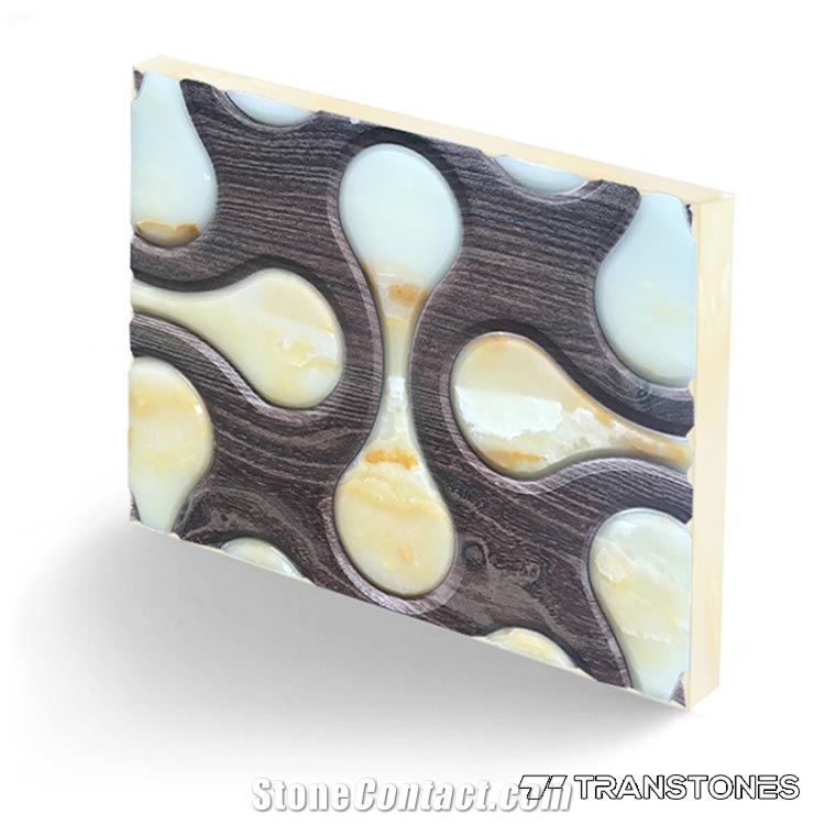 Artificial Transparent Tiles Stone Slab for Wall