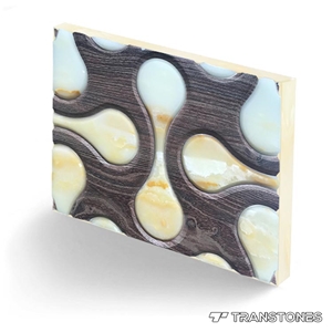 Artificial Transparent Tiles Stone Slab for Wall