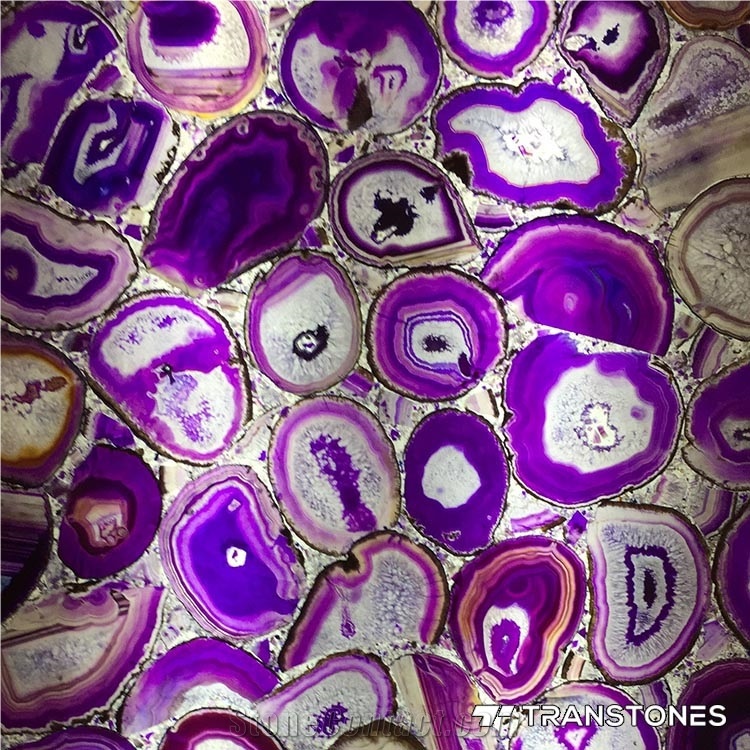 Backlit Agate Semiprecious Stone Slab