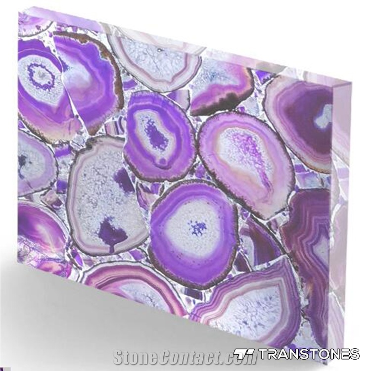 Backlit Agate Semiprecious Stone Slab