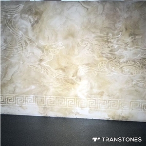 Backlit Artificial Alabaster Panel Sheet for Home Interior