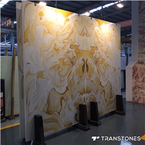 Book Match Artificial Stone Faux Onyx Slab