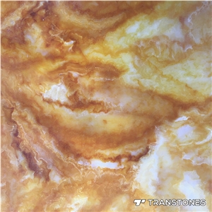 Faux Stone Alabaster Yellow Translucent Wall Panel