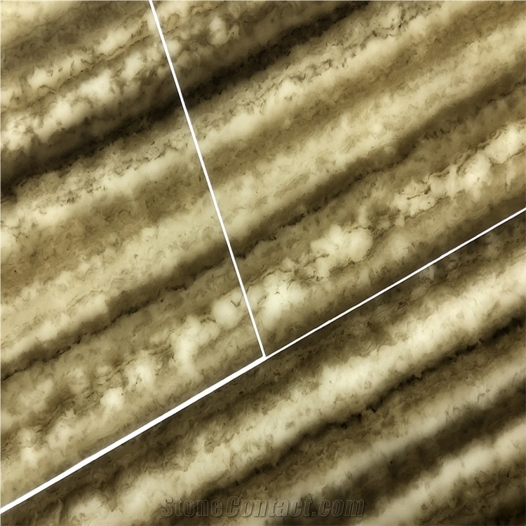 Interior Translucent Artificial Yellow Wall Stone